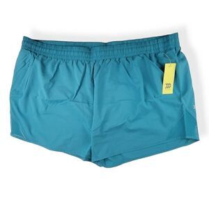 All in Motion Mid Rise Turquoise Running Shorts  3X